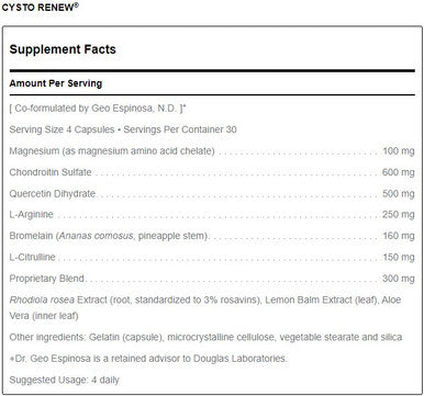 Douglas Laboratories Cysto Renew 120c