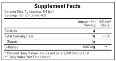 Cardiovascular Research D-Ribose 450grams