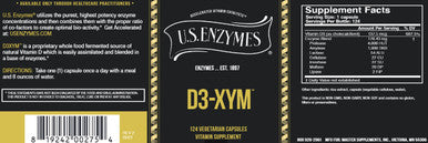 U.S Enzymes D3-xym 124 vegetarian capsules