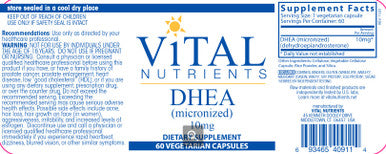 Vital Nutrients DHEA (Micronized) 10mg 60vc