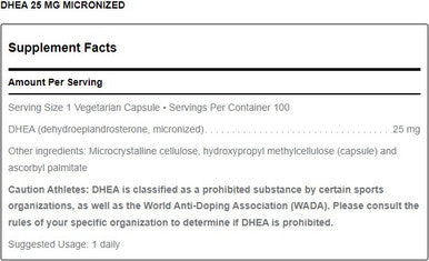 Douglas Laboratories DHEA 25mg (Micronized) 100c