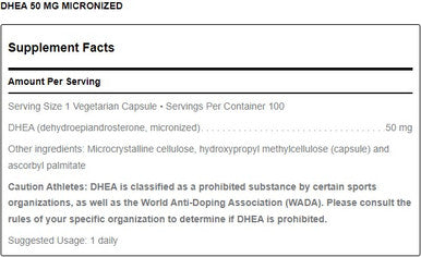 Douglas Laboratories DHEA 50mg (Micronized) 100c