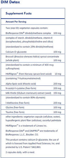 Pure Encapsulations DIM Detox 60c