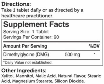 Advanced Nutrition by Zahler DMG 500mg 90 chewable tablets