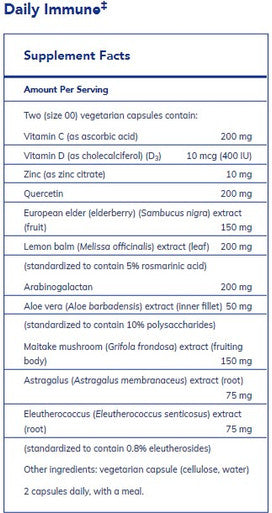 Pure Encapsulations Daily Immune 120c