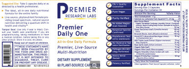 Premier Research Labs Premier Daily One 60 plant source capsules