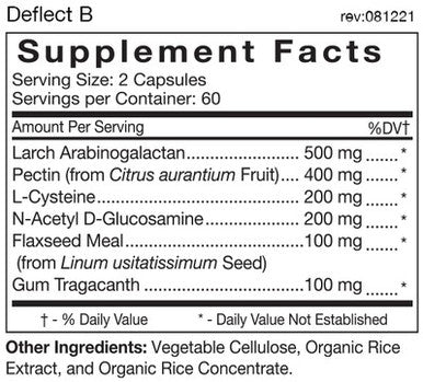 D'Adamo Personalized Nutrition Deflect Lectin Blocker Type B 120vc