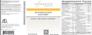 Integrative Therapeutics Detoxication Factors 120c