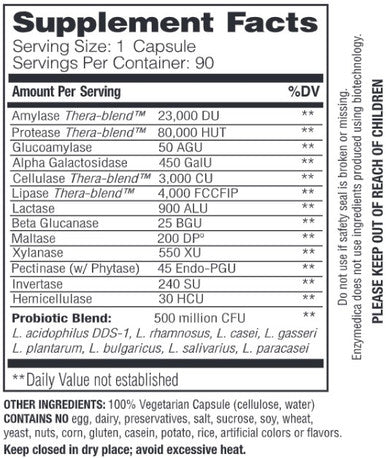 EnzyMedica Digest + Probiotics 90c