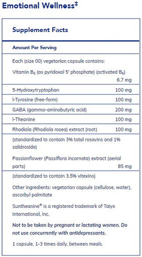 Pure Encapsulations Emotional Wellness 60c