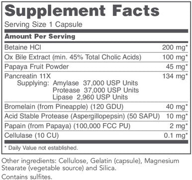 Protocol for Life Balance Enzymes-HCl 120c