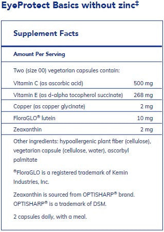 Pure Encapsulations EyeProtect Basics w/out Zinc 60C