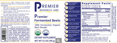 Premier Research Labs Premier Fermented Beets 6.3 oz