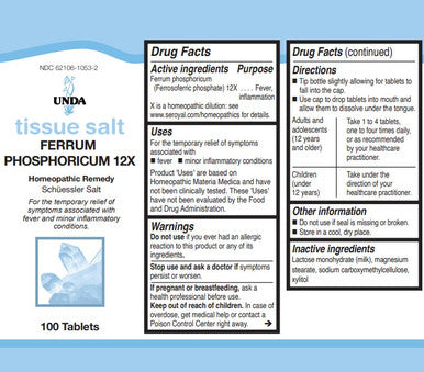 UNDA Ferrum Phosphoricum 6x 100 Tablets