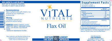 Vital Nutrients Flax Oil 100c