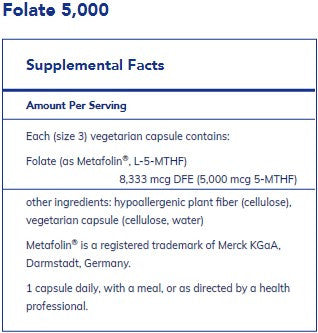 Pure Encapsulations Folate 5,000 60C