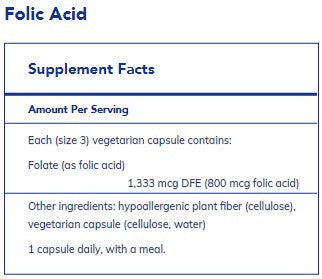 Pure Encapsulations Folic Acid 60c