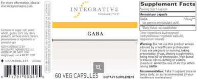 Integrative Therapeutics GABA 750 mg 60c