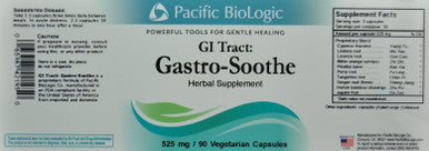 Pacific Biologic GI Tract: Gastro-Soothe 90vc