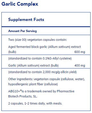 Pure Encapsulations Garlic Complex 120c