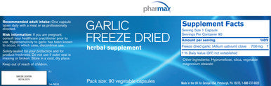 Pharmax Garlic Freeze Dried 90c