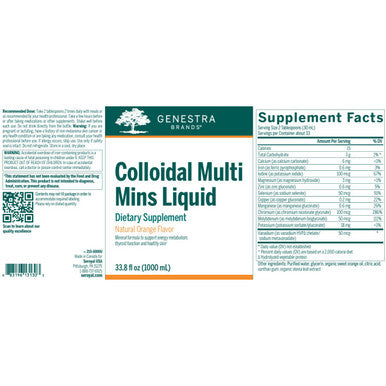 Genestra Colloidal Multi Mins Liquid 33.8 fl oz