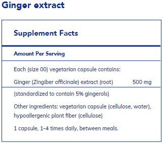 Pure Encapsulations Ginger extract-zingiber officinale 120c