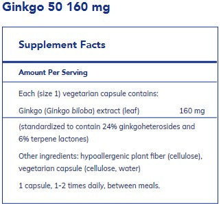 Pure Encapsulations Ginkgo 50 120c