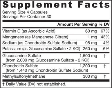 Jarrow Formulas Glucosamine + Chondroitin + MSM 120c