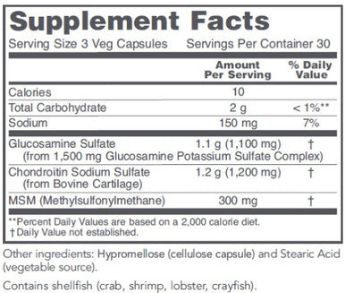 Protocol for Life Balance Glucosamine & Chondroitin MSM 90c