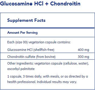 Pure Encapsulations Glucosamine HCl Chondroitin 120c