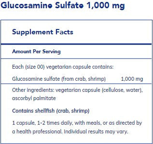 Pure Encapsulations Glucosamine Sulfate 1000mg 180c