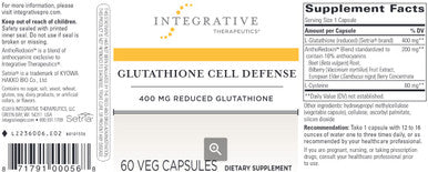 Integrative Therapeutics Glutathione Defense 60c