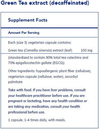 Pure Encapsulations Green Tea Extract 60c (decaffeinated)