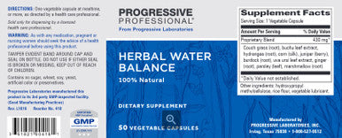 Progressive Labs Herbal Water Balance 50c