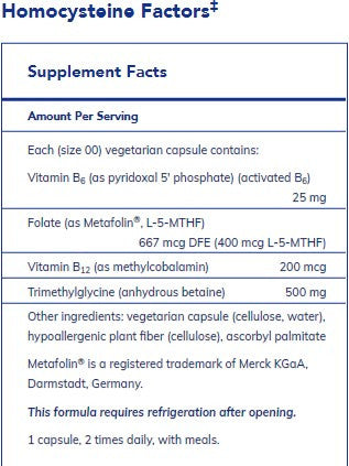 Pure Encapsulations Homocysteine Factors 60c