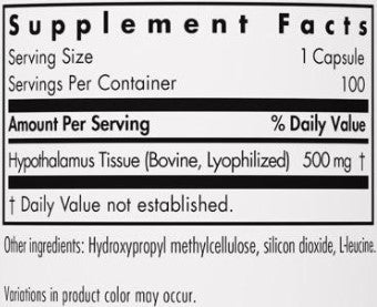 Allergy Research Group Hypothalamus Natural Glandular 100c