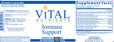 Vital Nutrients Immune Support 60vc