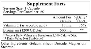 Ecological Formulas Inflazyme 500mg 60c