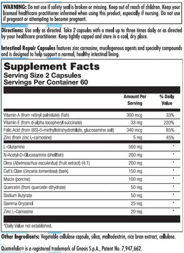 Nutra BioGenesis Intestinal Repair Capsules 120c