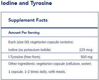 Pure Encapsulations Iodine and Tyrosine 120c