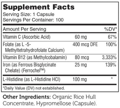 Advanced Nutrition by Zahler Iron Complex 100c