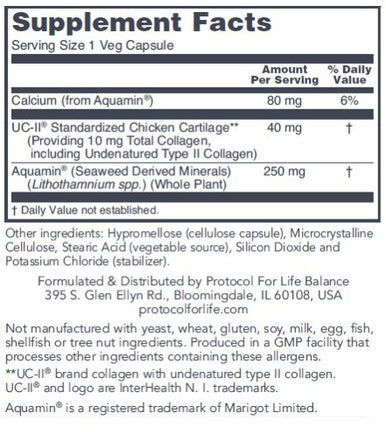 Protocol for Life Balance Joint-UC Collagen 60c