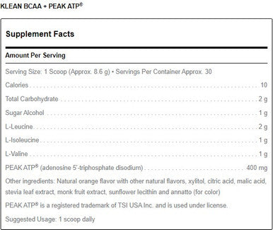 Klean Athlete Klean BCAA + Peak ATP 258g (9.1oz)