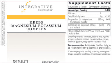 Integrative Therapeutics Krebs Magnesium Potassium Complex 120T