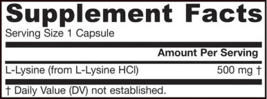 Jarrow Formulas L-Lysine 500mg 100c