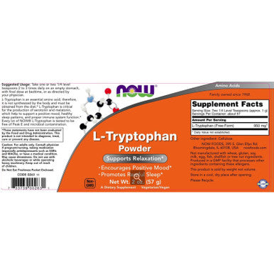 Now Foods L-Tryptophan Powder 2 oz.