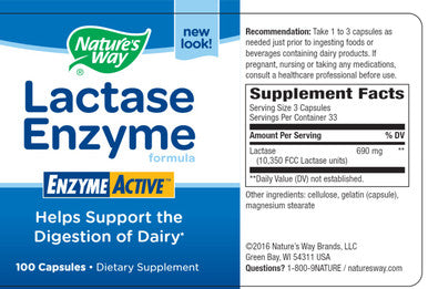 Natures Way Lactase Enzyme 100c