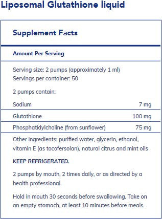 Pure Encapsulations Liposomal Glutathione Liquid 1.7 oz (50 ml)