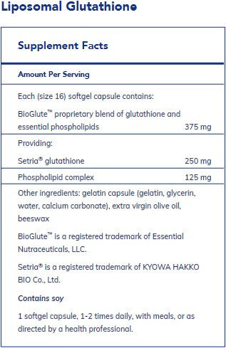 Pure Encapsulations Liposomal Glutathione 30c